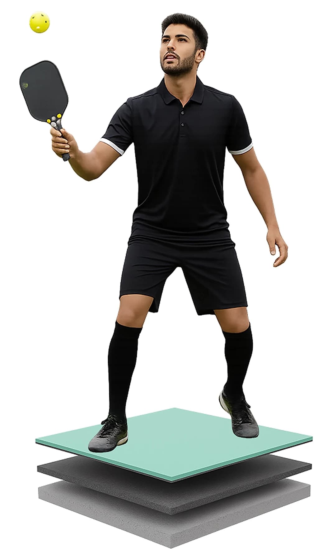 Athlete on a pickleball surface