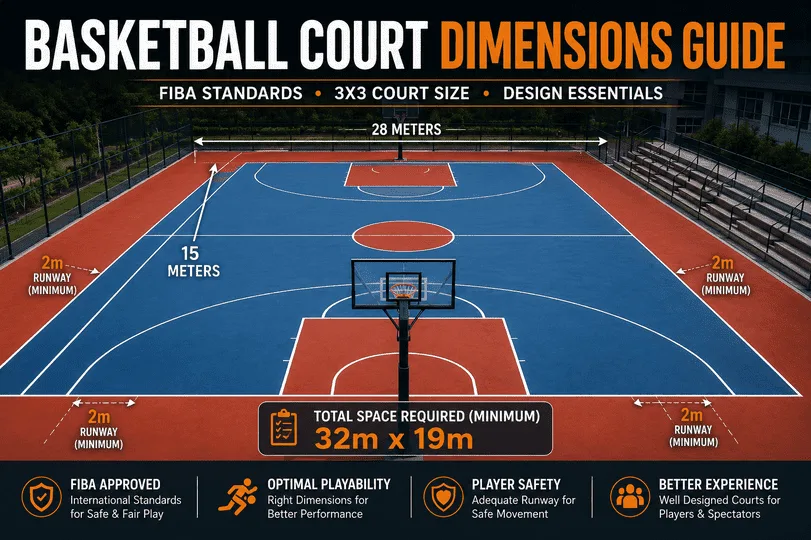 FIBA Basketball Court Size: Full, Half & 3x3 | Fitoverse